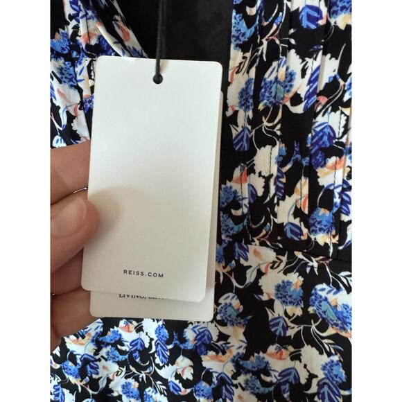 Reiss Lulu Ditsy Flippy Mini Dress Short Sleeve Womens Size 2 $320 NWT - Picture 4 of 13